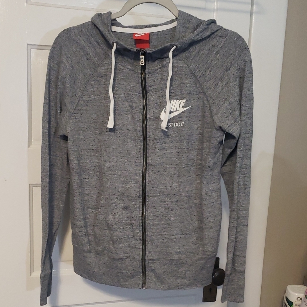 Nike Women's Gray Zip-Up Hoodie